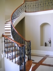curve stair with curbing
